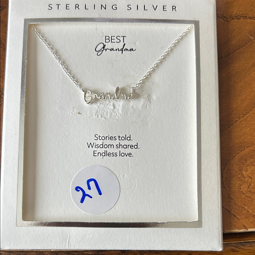 Target Sterling Silver 'Grandma' Script Necklace